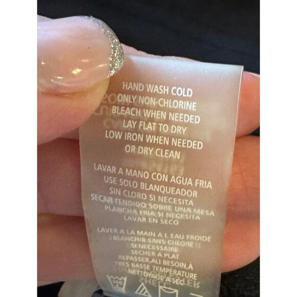 Karl Lagerfeld Shirt Women Small Black Lace Panel Blouse Whimsigoth Gothic NWT - Picture 11 of 11